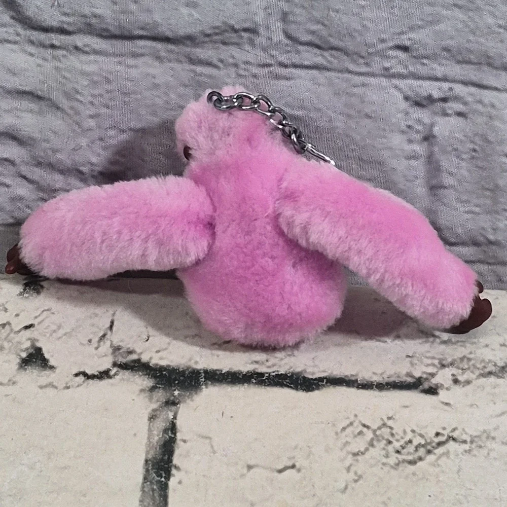 Kipling Monkey Keychain Pink Lilian Thumb Sucking Hanging Figure New NWT